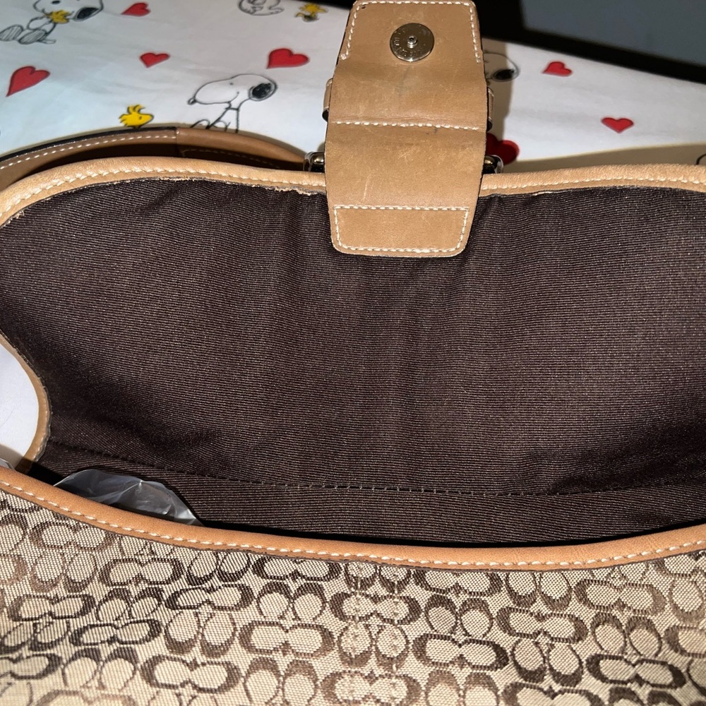 Coach SoHo Brown Signature Medium Shoulder Bag Made in Turkey Y2K EUC 🤎VINTAGE - Picture 5 of 16